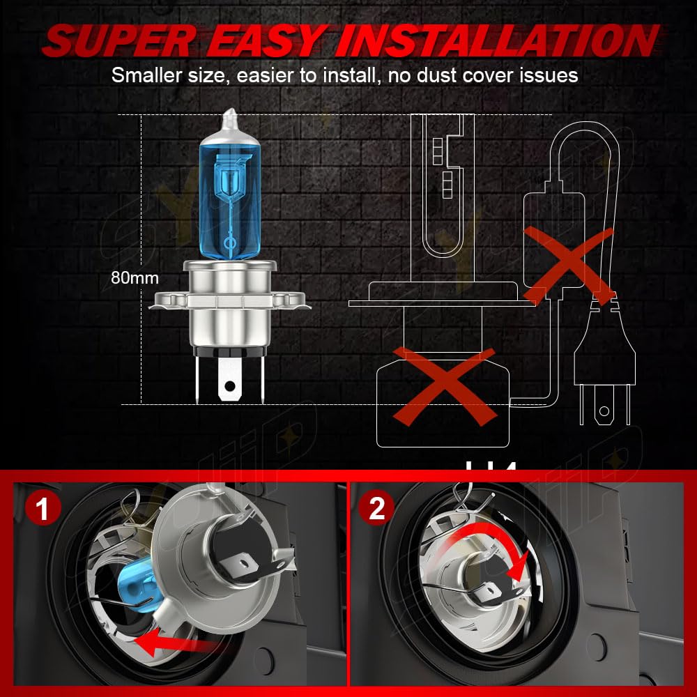 For Honda Civic Sedan 2004-2015 Headlight Bulbs, 9005 9006 High Low Beams