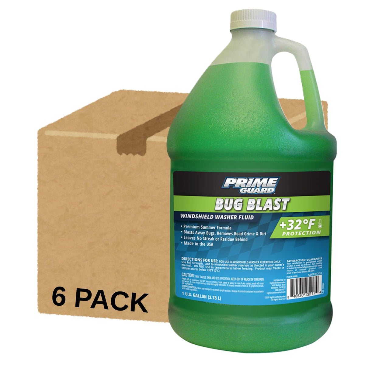 Prime Guard +32°F Power Blast Blue Windshield Washer Fluid | 1 Gallon