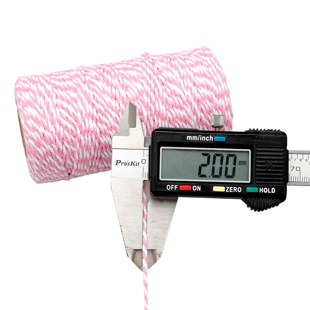 G2PLUS 2MM White String, 328 Feet Cotton Bakers Twine for Craft & Cooking