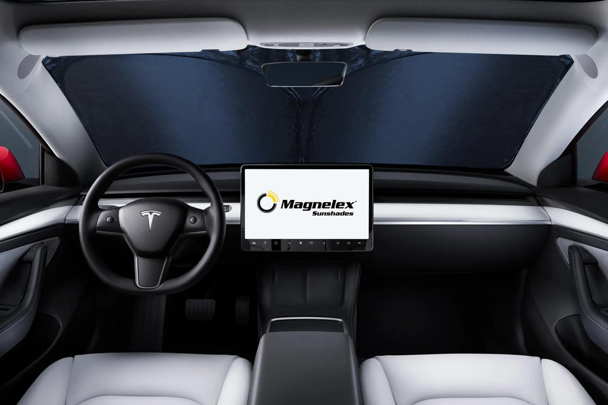 Magnelex Car Windshield Sunshade – Double-Layer Design for 2X Heat Blocking, Blocks UV Rays, Foldable Sun Shade for Cars, Trucks & SUVs, Keeps Interior Cooler, Medium (59 x 31 in)
