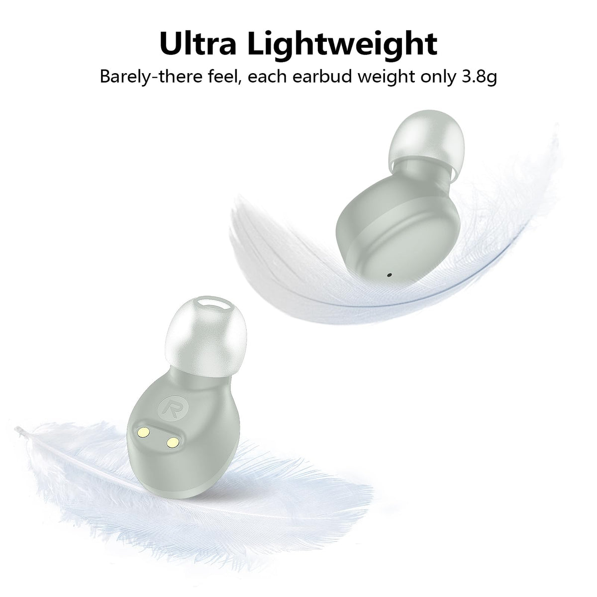 kurdene Wireless Earbuds Bluetooth 5.3 Light Weight in Ear Headphones