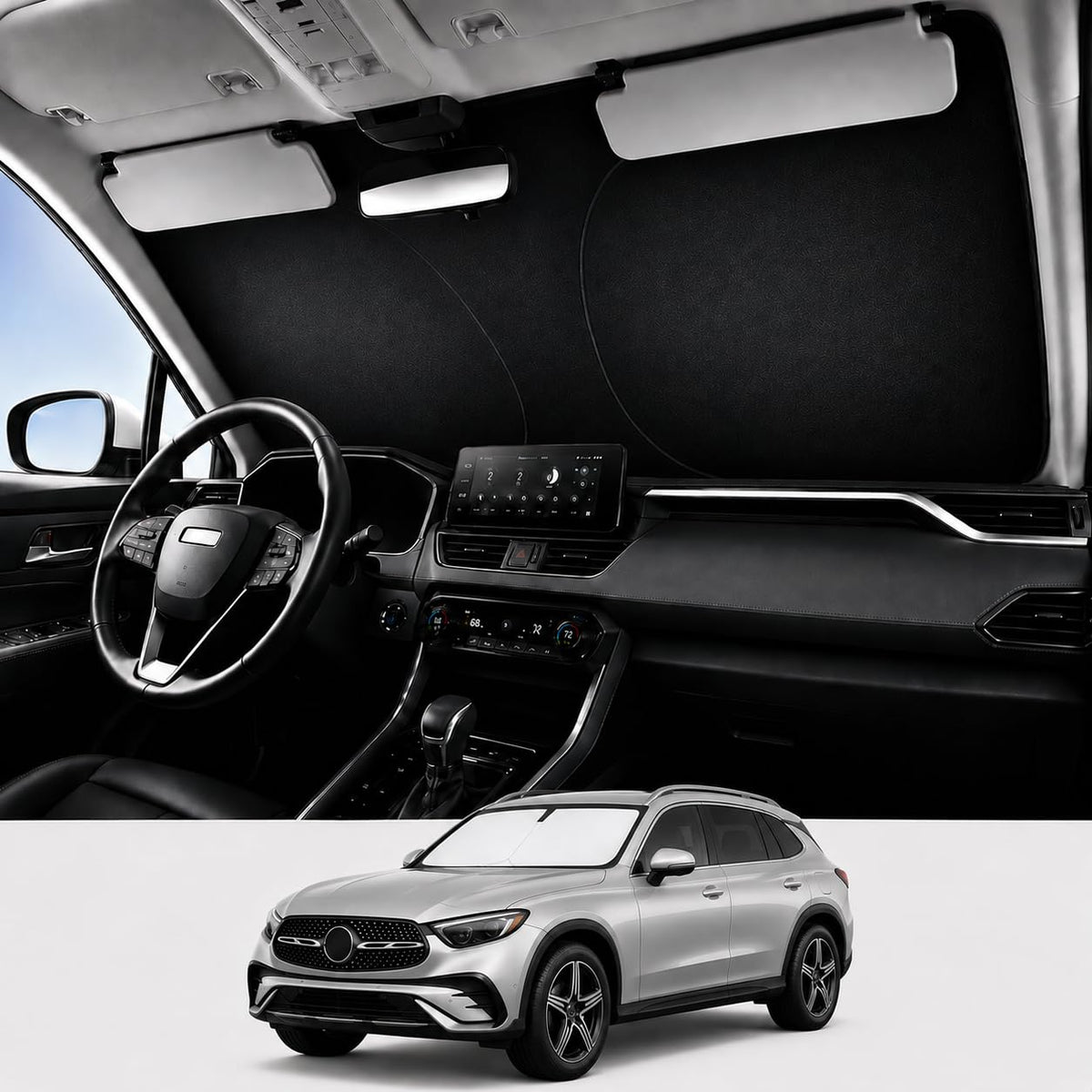Proadsy Custom Fit 2017-2022 Honda CRV Windshield Sun Shade, Blocks Heat