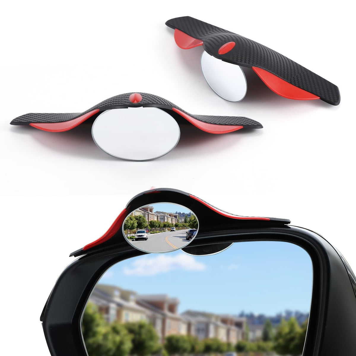 LivTee Blind Spot Car Mirror, HD Glass Frameless Convex Side Mirror Blindspot, Wide Angle Rear View Mirrors for SUVs, Trucks and RVs - Car Accessories