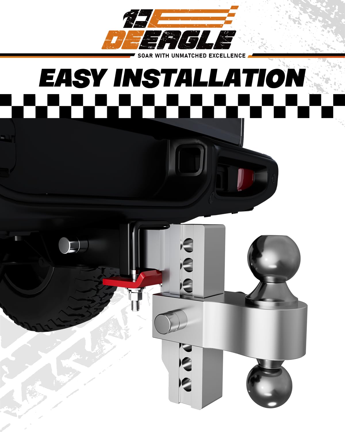 DEEAGLE Hitch Tightener Anti Rattle Stabilizer for 1.25" to 2" Hitch