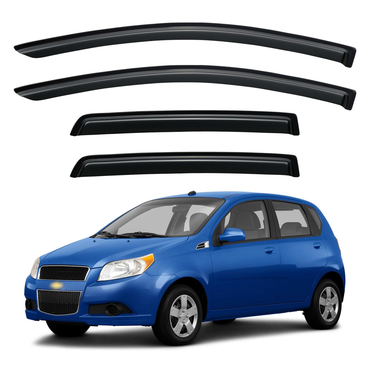 Window Visors Rain Guards for 2015-2026 Ford F150 Crew/SuperCrew Cab