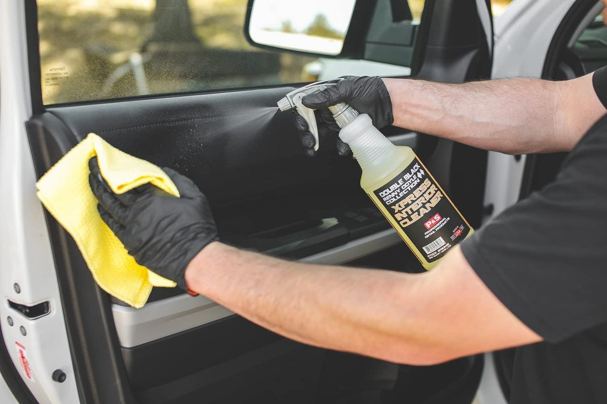 P & S PROFESSIONAL DETAIL PRODUCTS Xpress Interior Cleaner – Safe for Leather, Vinyl, Plastic & More, Removes Dirt, Grease & Oil, No Residue, Fresh Scent, No Dilution Needed - 1 Gallon