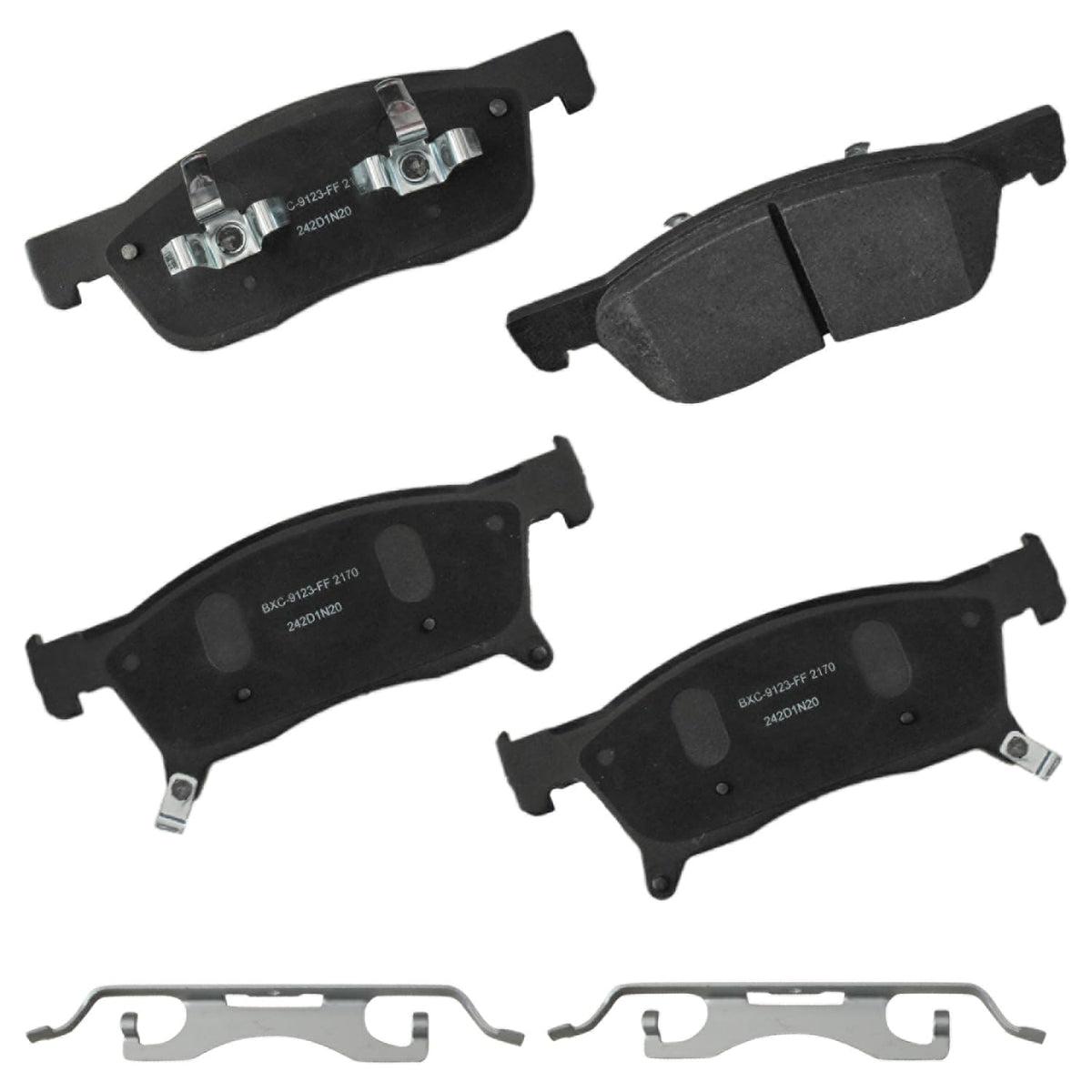Bendix Premium SBC1363 Ceramic Front Brake Pads for select Cadillac Escalade, ESV, EXT, XTS, Chevrolet Avalanche, Cheyenne, Express 1500, Silverado, Suburban, Tahoe, GMC Savana, Sierra Classic, Yukon