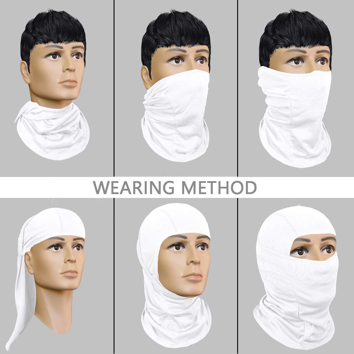 Achiou Ski Mask for Men and Women, Lightweight UV Balaclava Face Cover
