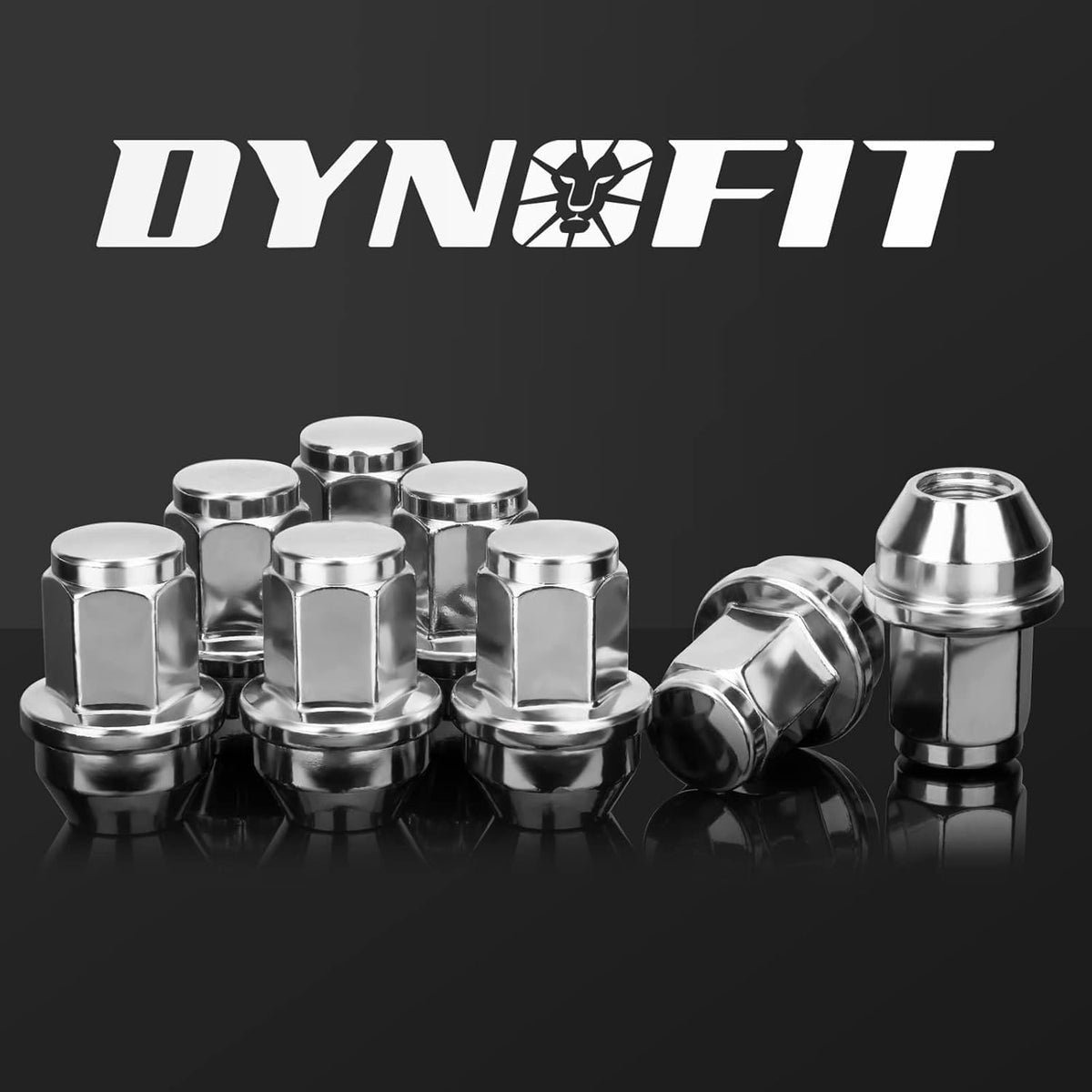 dynofit 24pcs 14x1.5 OEM/Stock Lug Nuts for 2015-2026 Expedition/F-150, M14-1.5 One-Piece Design Factory Chrome Wheel Lugnuts for Lincoln 2015-2026 Navigator, 21mm Hex Anti-Rusting Updated