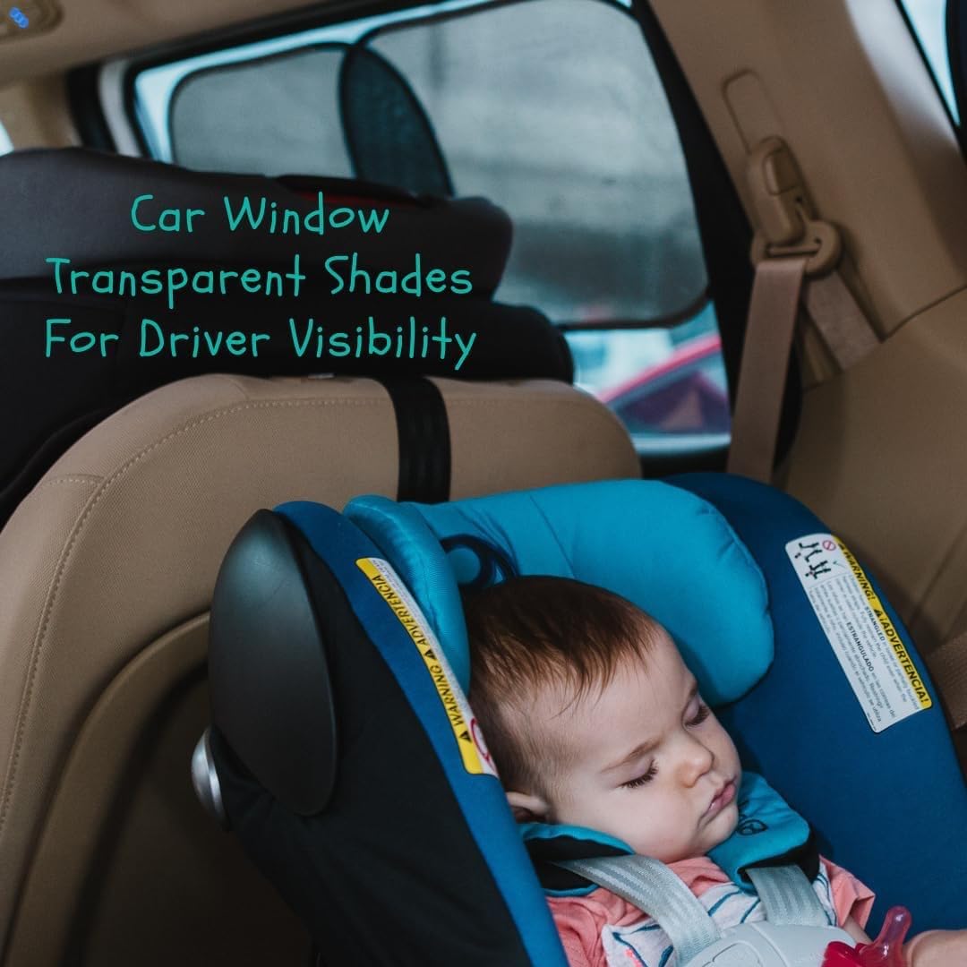 Car Window Shades - Certified 99.79% UVA & 99.95% UVB Sun Protection