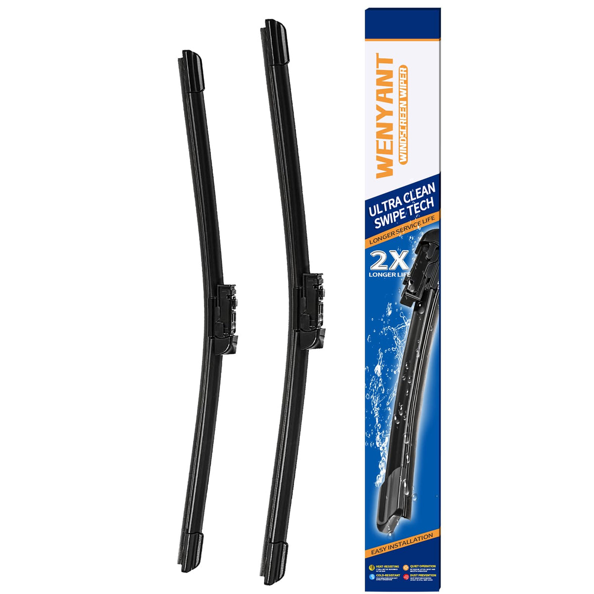 26"/19" Windshield Wipers Compatible with Tesla Model 3 2017 2018 2019 2020 2021 2022 2023 2024 2025 Front Wiper Blades for My Car Original Automotive Replacement (Set of 2)