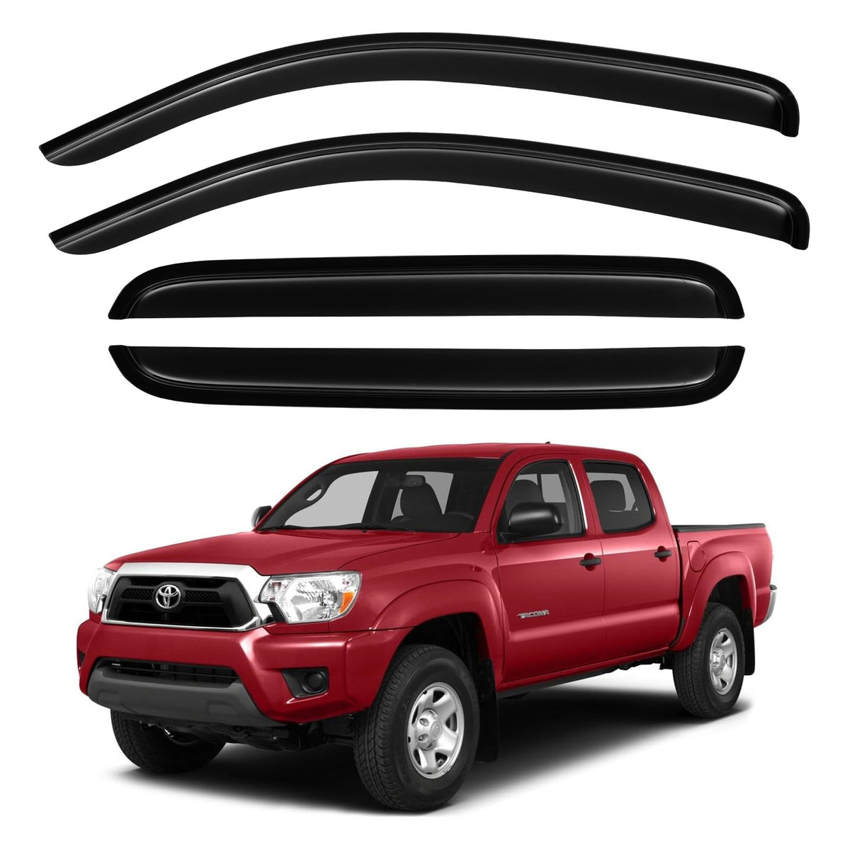 Window Visors Rain Guards for 2015-2026 Ford F150 Crew/SuperCrew Cab