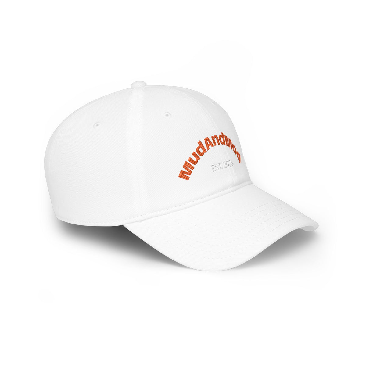 MudandMod EST. 2026 Low Profile Baseball Cap — Embroidered Black Casual Hat