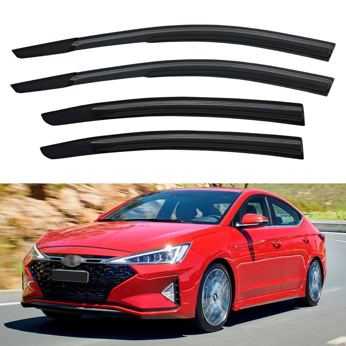 Window Visors Rain Guards for 2015-2026 Ford F150 Crew/SuperCrew Cab