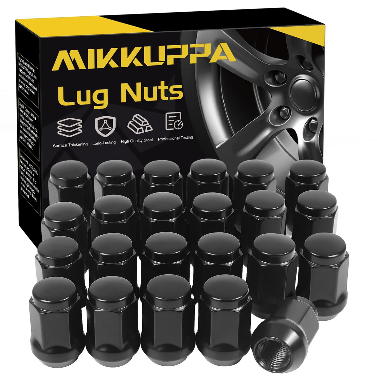MIKKUPPA M12x1.5 Lug Nuts, Replacement for Ford Honda Aftermarket Wheel