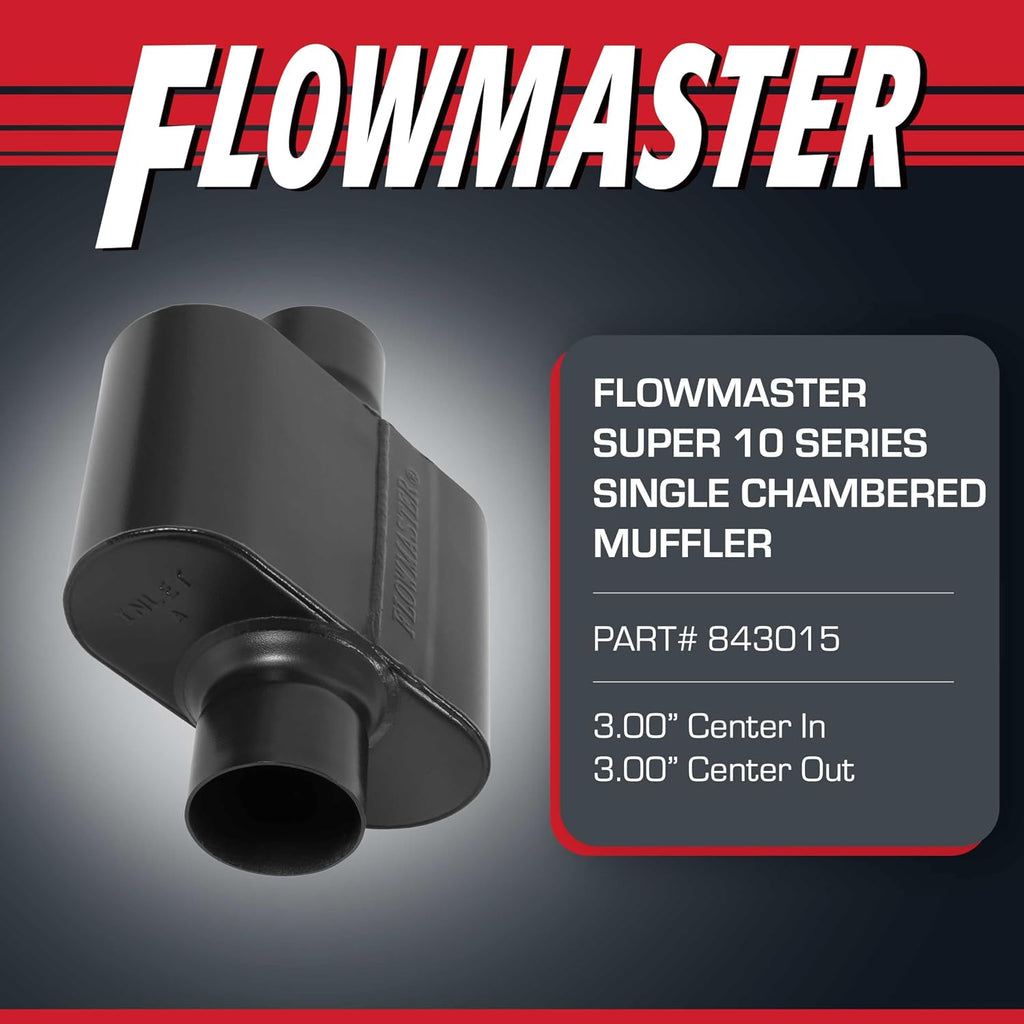 Flowmaster Super 10 Series Muffler – 3.00" Center In / 3.00" Center Out