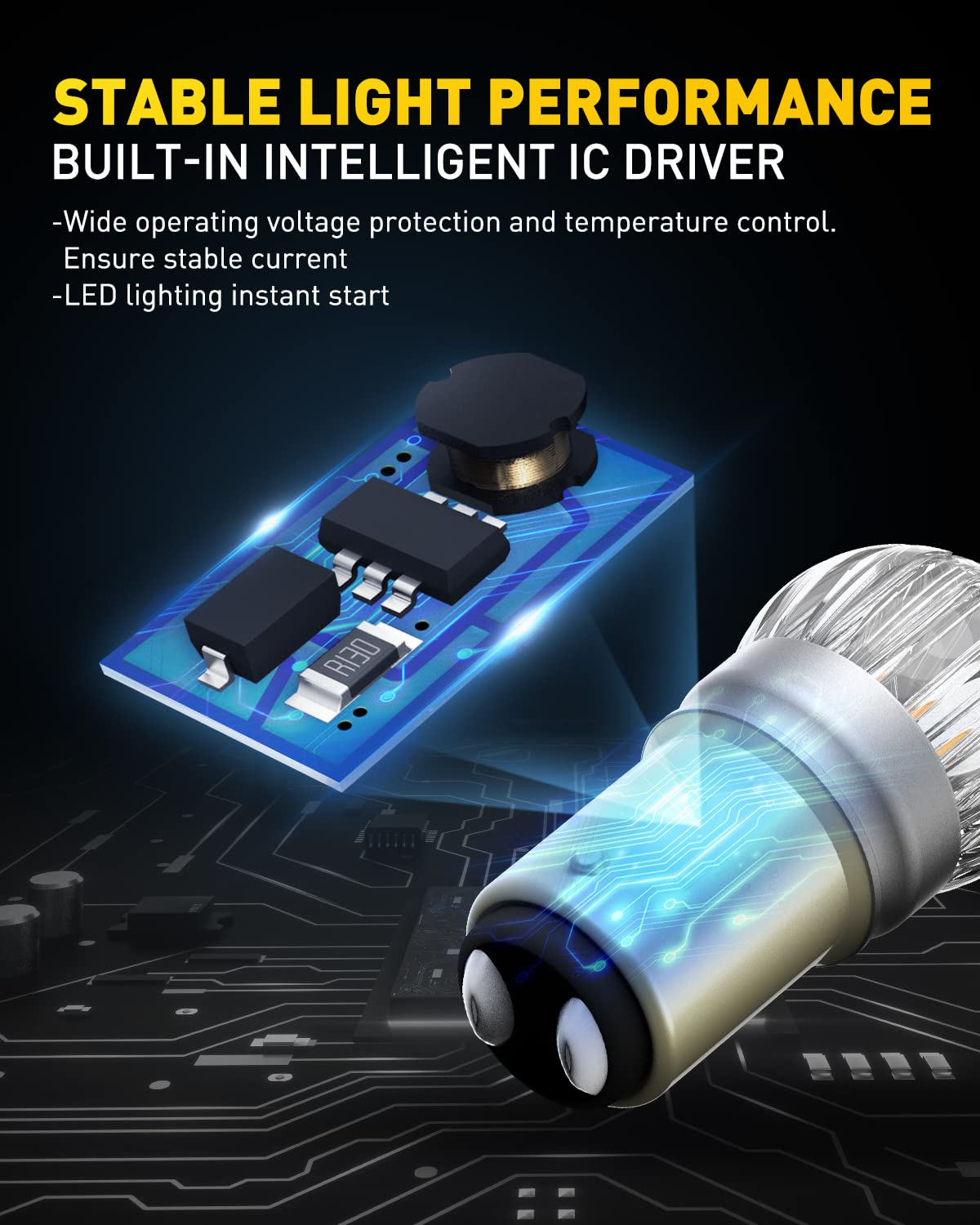AUXITO 194 LED Bulb 6000K White 168 2825 W5W T10 Wedge 14-SMD Interior Car Bulbs Replacement for Dome Map Door Courtesy Trunk License Plate Parking Lights, 10 PCS