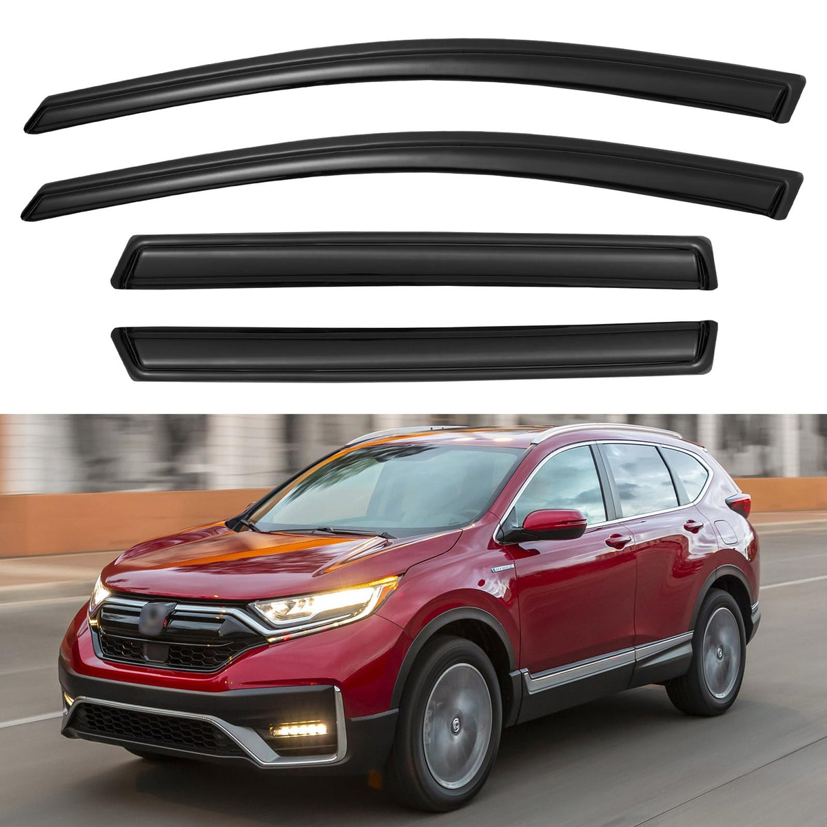 Window Visors Rain Guards for 2015-2026 Ford F150 Crew/SuperCrew Cab