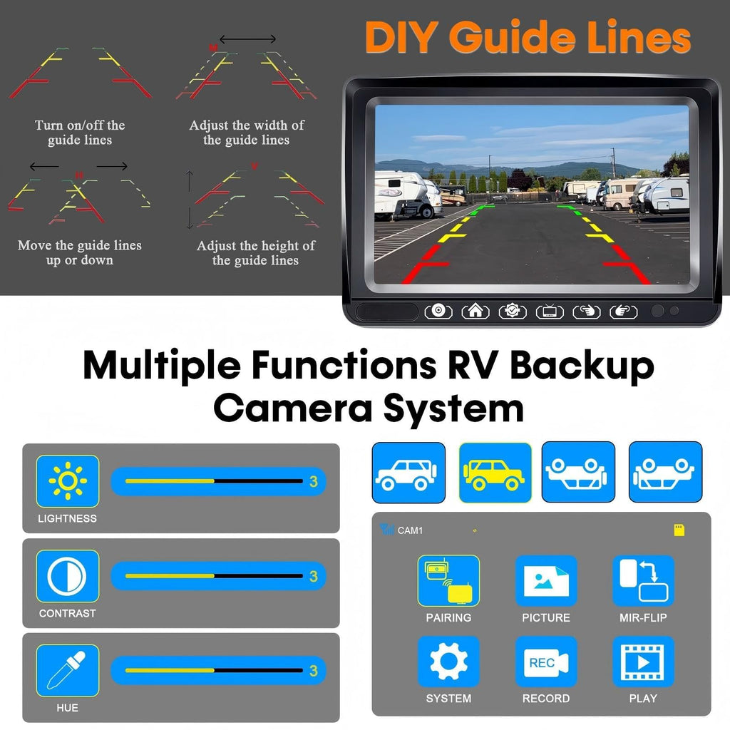 1080P HD Wireless Backup Camera - 1 Minute Magnetic Easy Install No Wiring