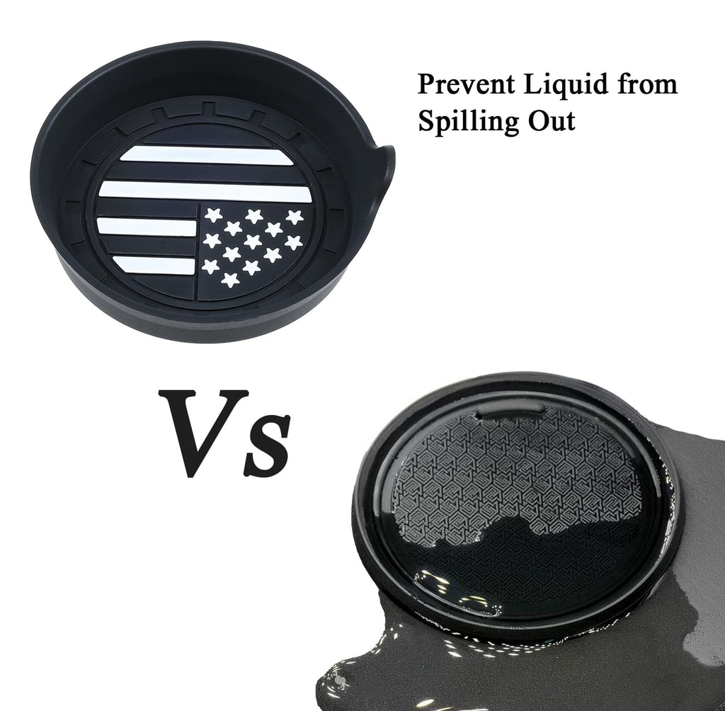 Amooca 2-Pack Car Cup Coaster Silicone Spill-Proof Cup Holder Inserts