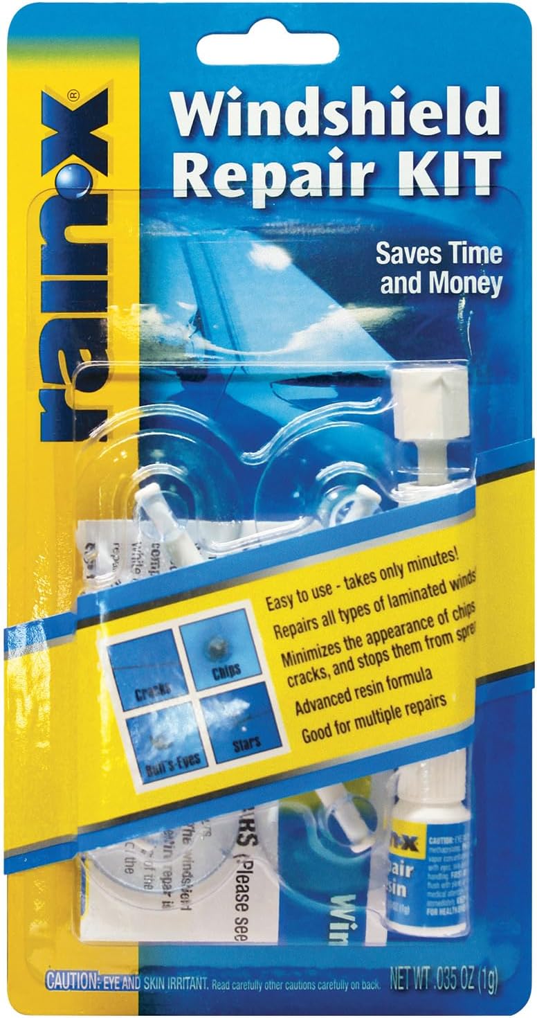 Rain-X 600001 Windshield Repair Kit for Chips, Cracks & Bullseyes