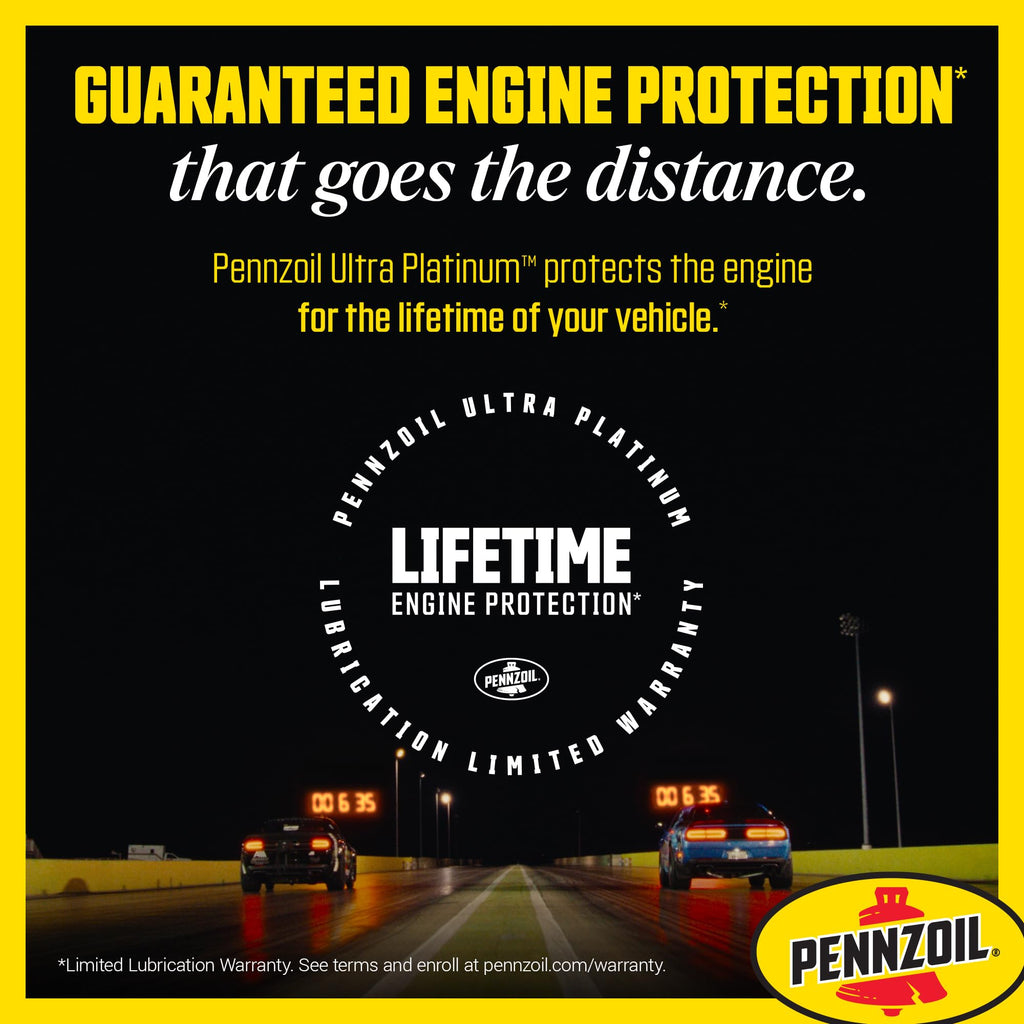 Pennzoil Ultra Platinum Full Synthetic 0W-40 Motor Oil, 1 Quart (6 Pack)
