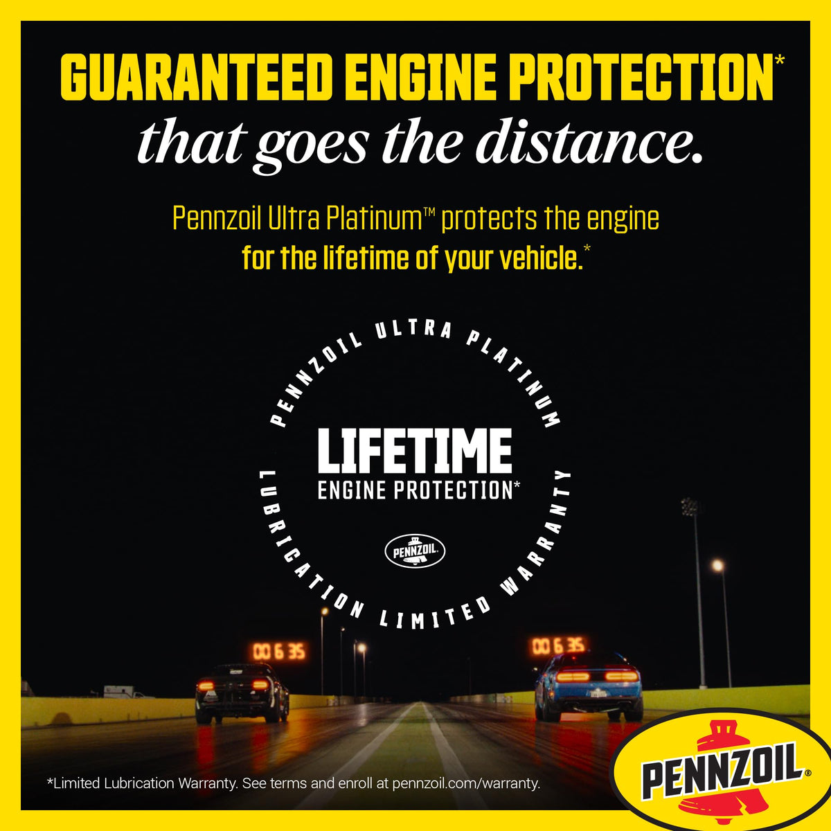 Pennzoil Ultra Platinum Full Synthetic 0W-40 Motor Oil, 1 Quart (6 Pack)