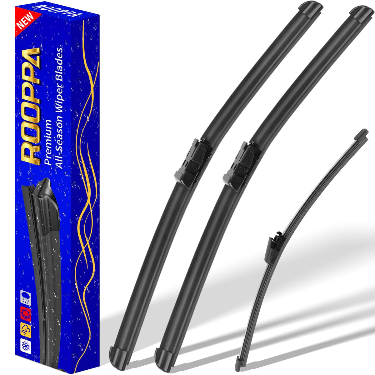 3 Wipers Fits Honda CRV CR-V 2017-2022 Wiper Blades