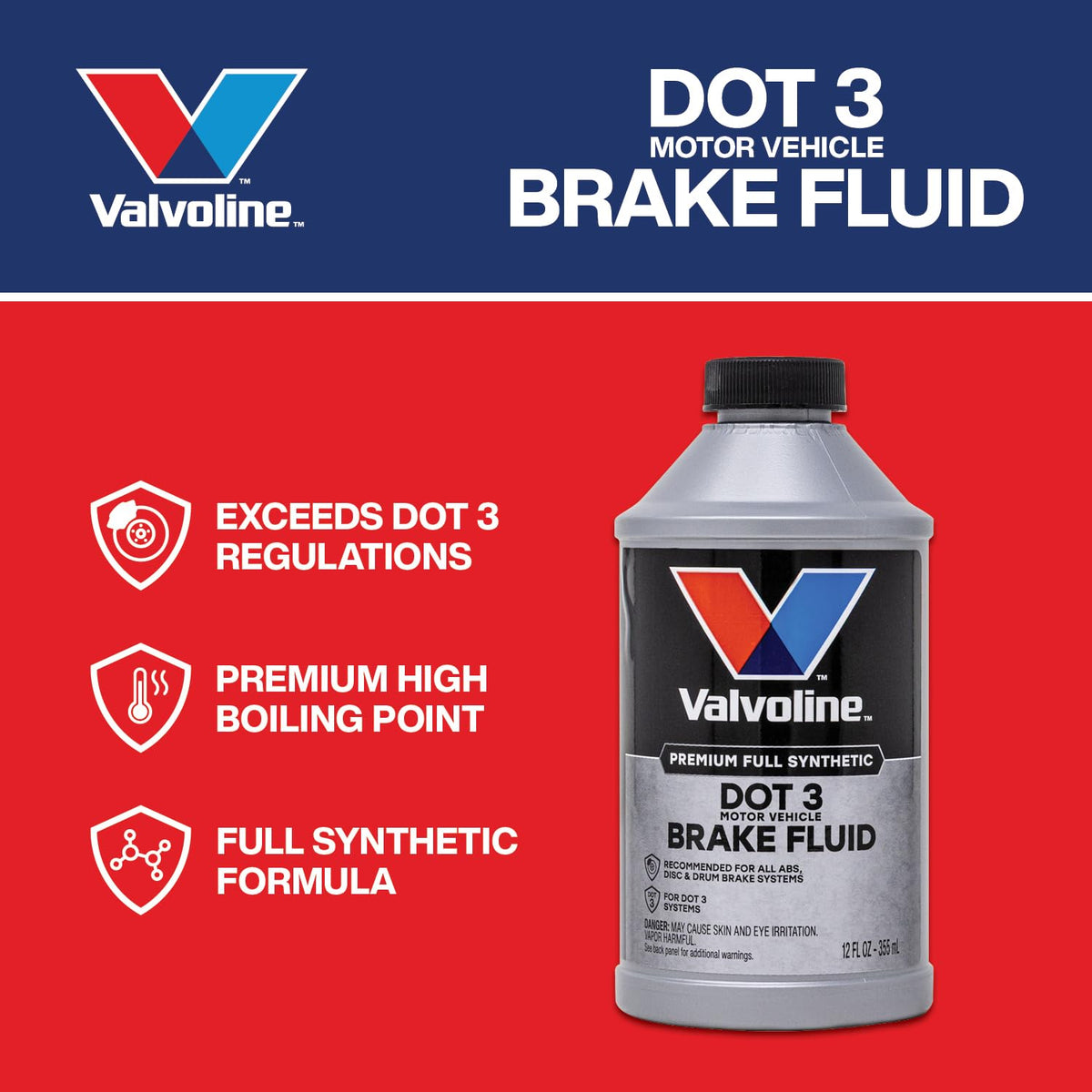 Valvoline DOT 3 Synthetic Brake Fluid, 32 oz