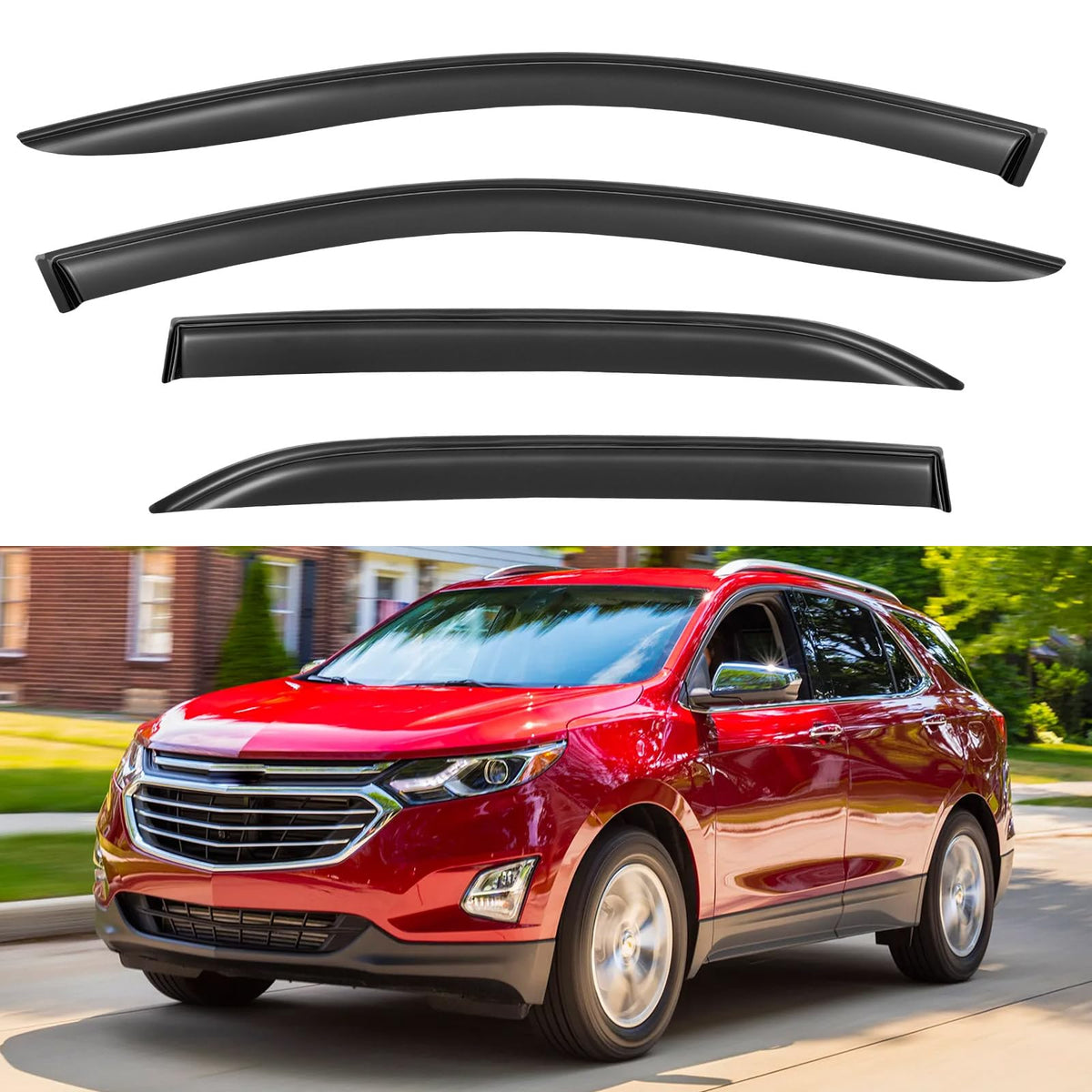 Window Visors Rain Guards for 2015-2026 Ford F150 Crew/SuperCrew Cab