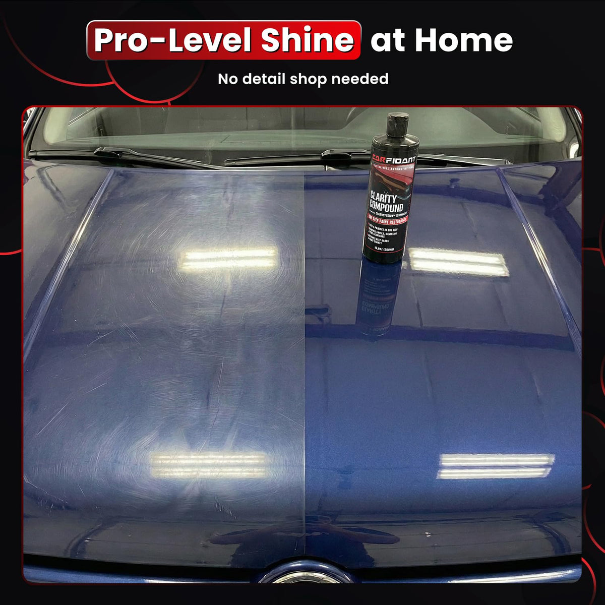 Carfidant Scratch Repair and Swirl Remover - Car Paint Scratch Remover & Restorer Kit with Buffer Pad - Polishing & Waxing Kits - Compound for Vehicles Paint Repair - 8.4 fl. Oz.