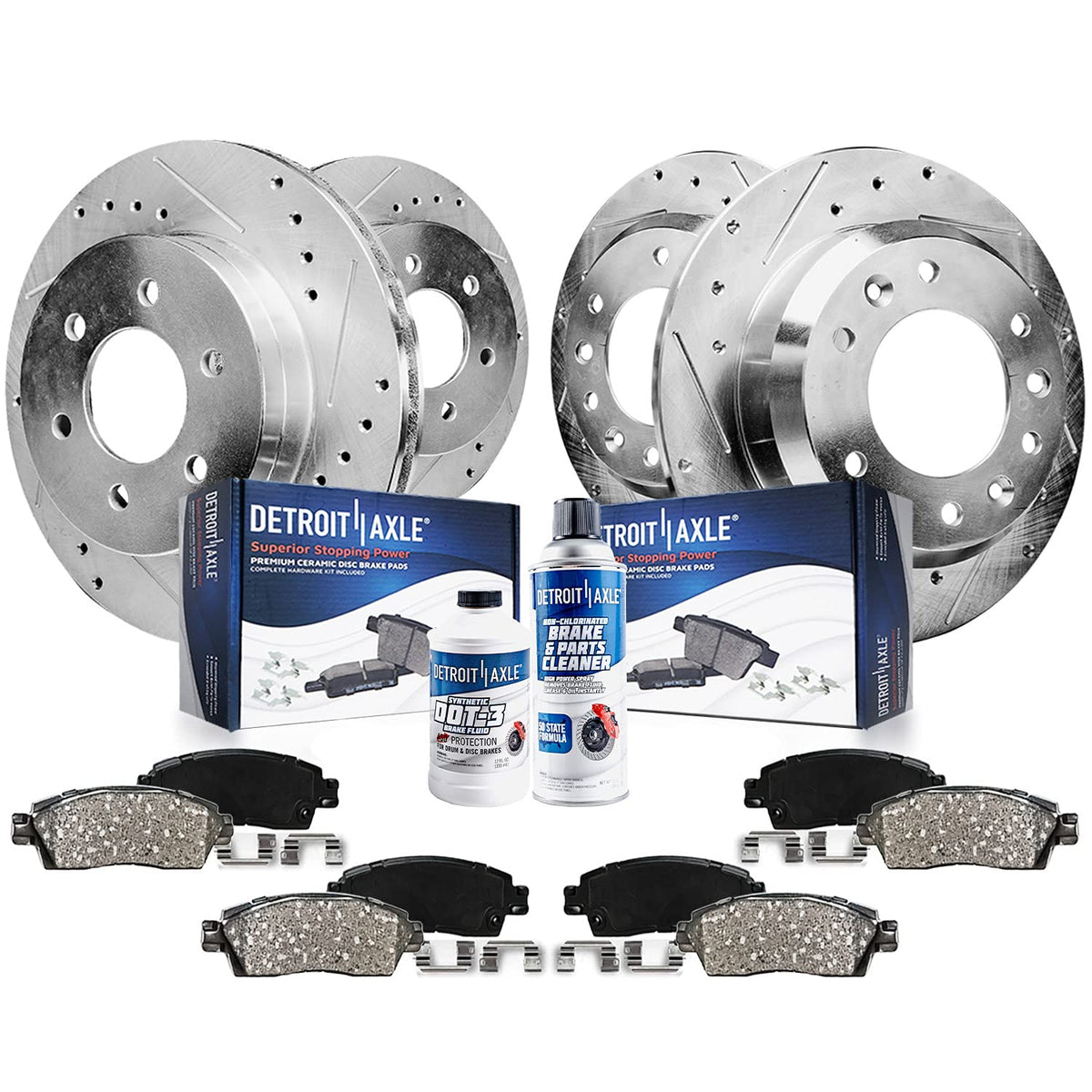 Detroit Axle - Brake Kit for Chevy GMC Silverado Sierra 1500 Tahoe Yukon XL