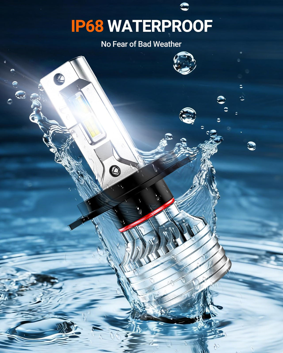 SEALIGHT H11/H16/H8 Yellow LED Fog Light Bulbs, 18000LM 3500K Yellow-2 Pack