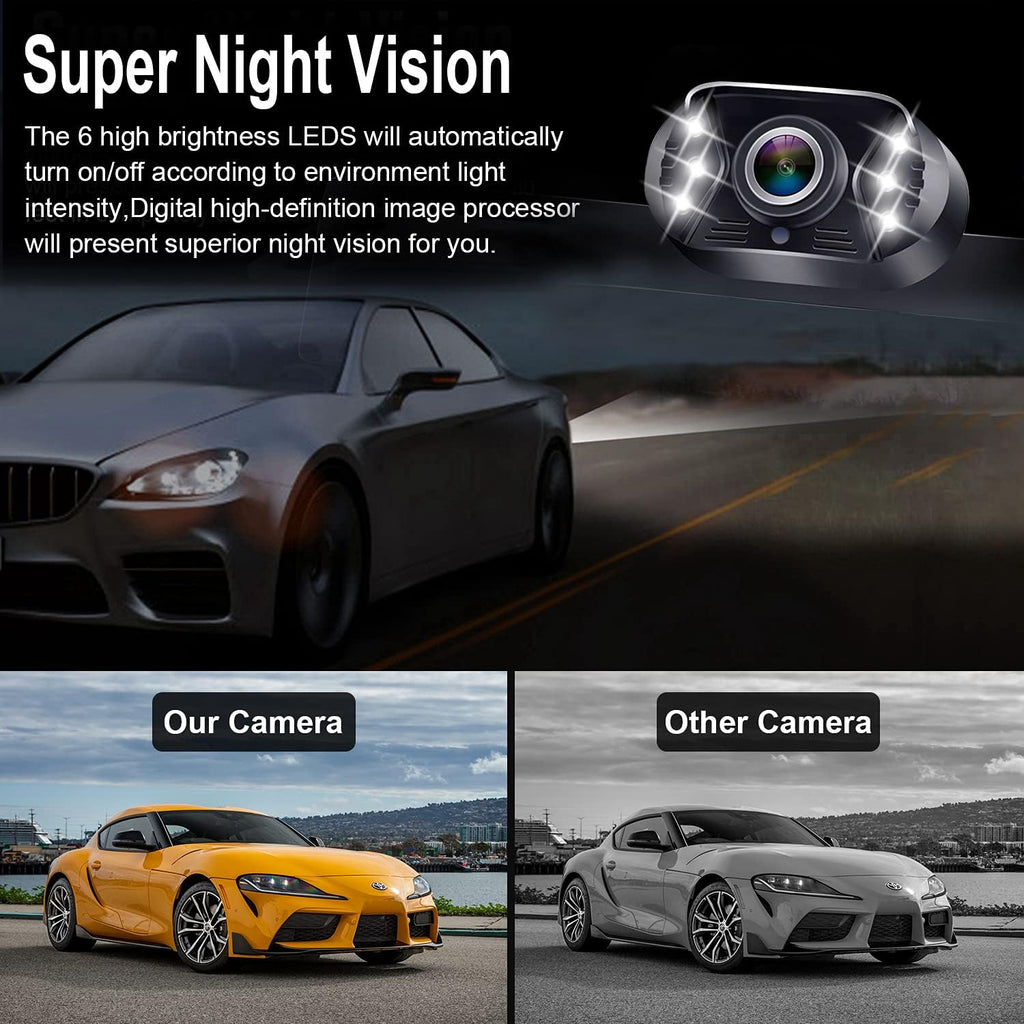 HD 1080P Backup Camera Plug & Play: Fast 60FPS Smooth Real-Time Clear View
