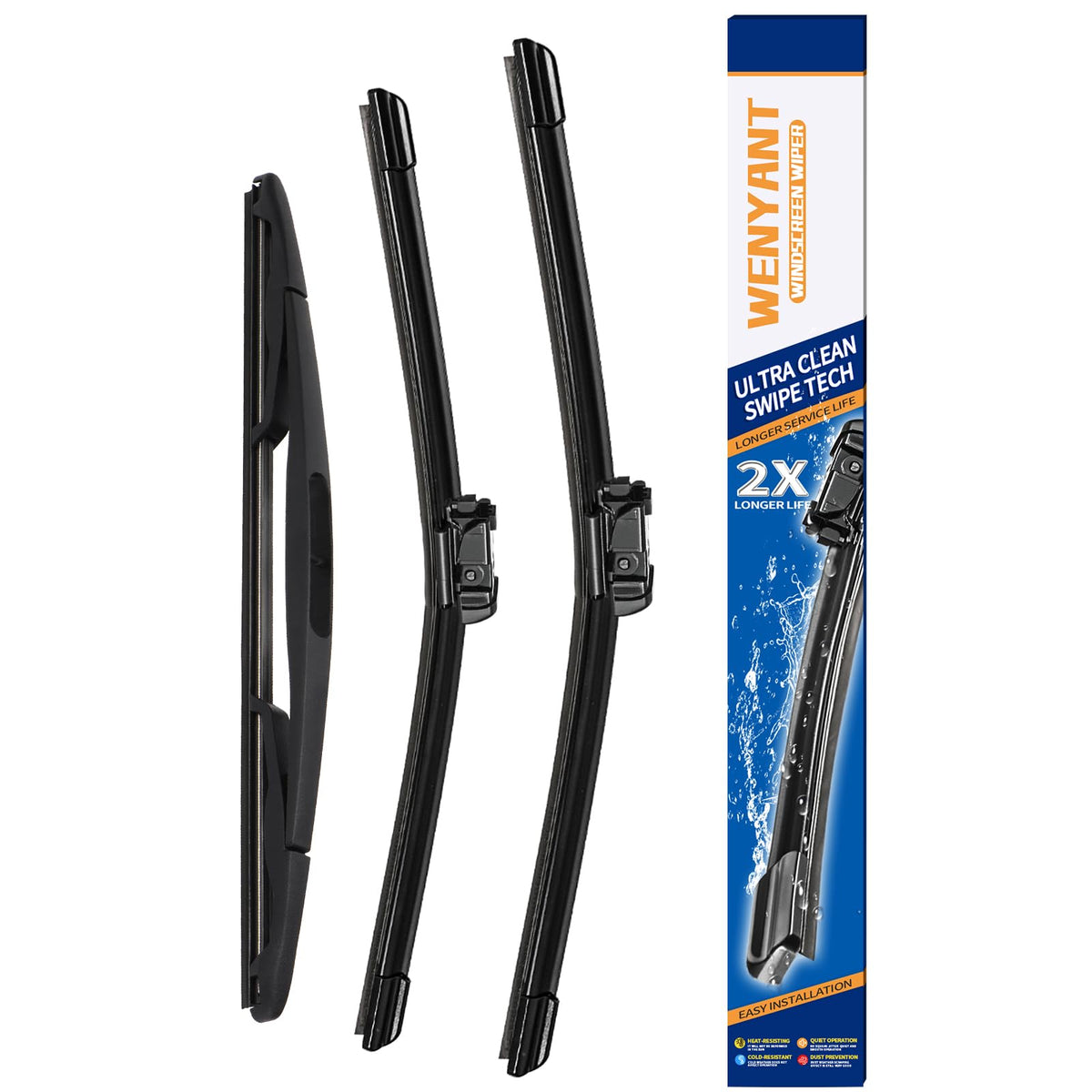 26"/19" Windshield Wipers Compatible with Tesla Model 3 2017 2018 2019 2020 2021 2022 2023 2024 2025 Front Wiper Blades for My Car Original Automotive Replacement (Set of 2)