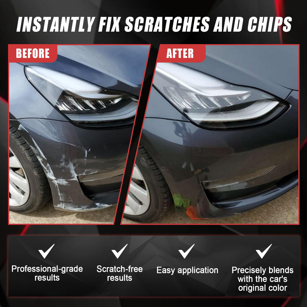 Touch Up Paint for Cars (Pearl White Multi-Coat PPSW), Compatible with Tesla Model Y/3/X/S, 0.4 fl oz Color Accurate 2-in-1 Car Paint Scratch Repair Pen, Easy to Use, Fast-Drying, Long-Lasting