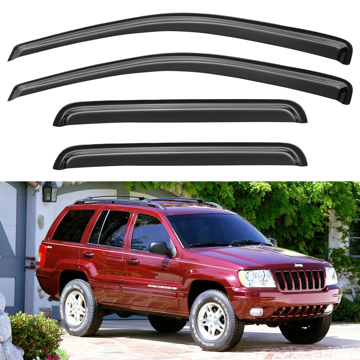 Window Visors Rain Guards for 2015-2026 Ford F150 Crew/SuperCrew Cab