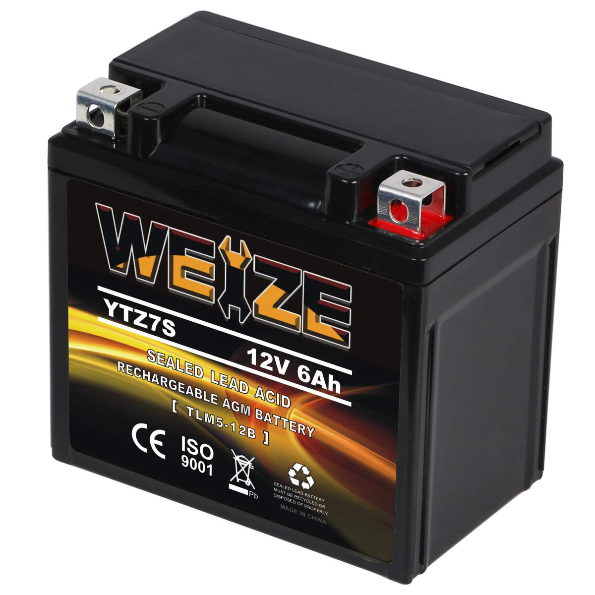 Weize YTX14 BS ATV Battery High Performance - Maintenance Free - Sealed AGM YTX14-BS Motorcycle Battery compatible with Honda Suzuki Kawasaki Yamaha scooter snowmobile