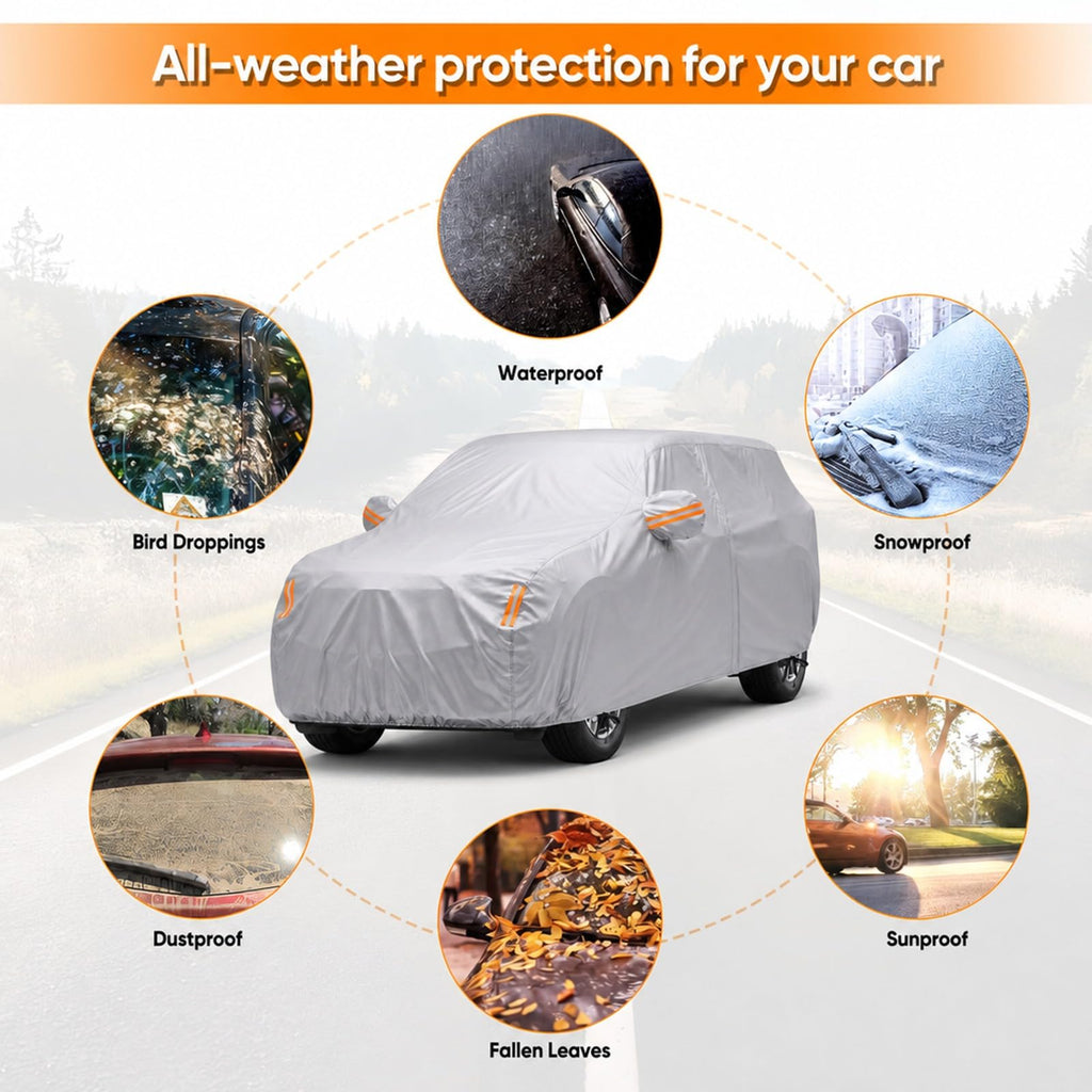 NEVERLAND Car Cover Waterproof All Weather for Sedan 183''L x 70''W x 59''H