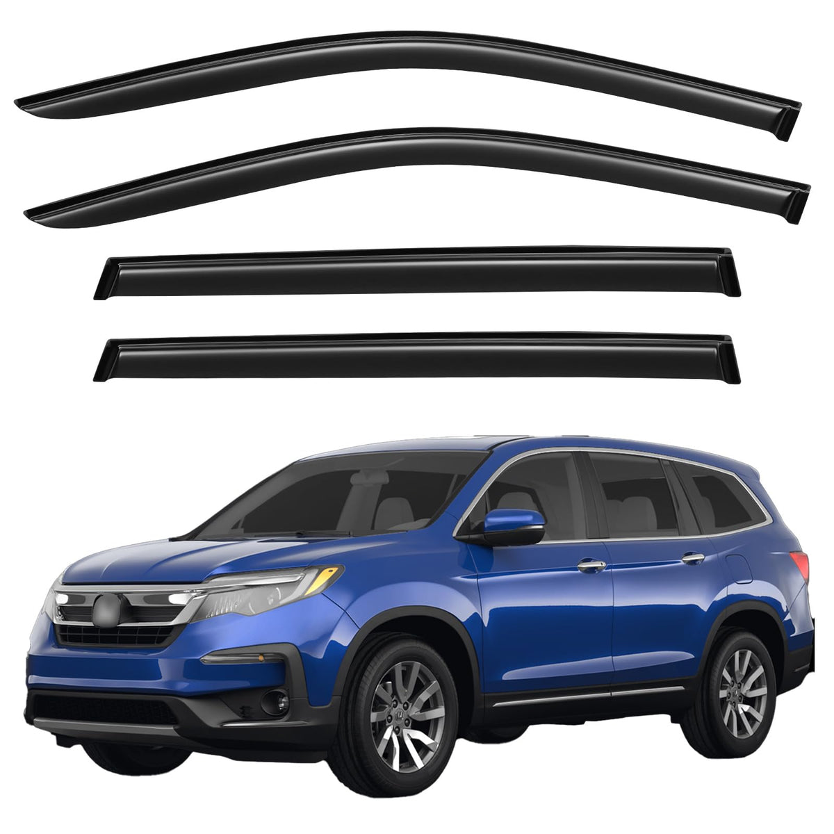 Window Visors Rain Guards for 2015-2026 Ford F150 Crew/SuperCrew Cab