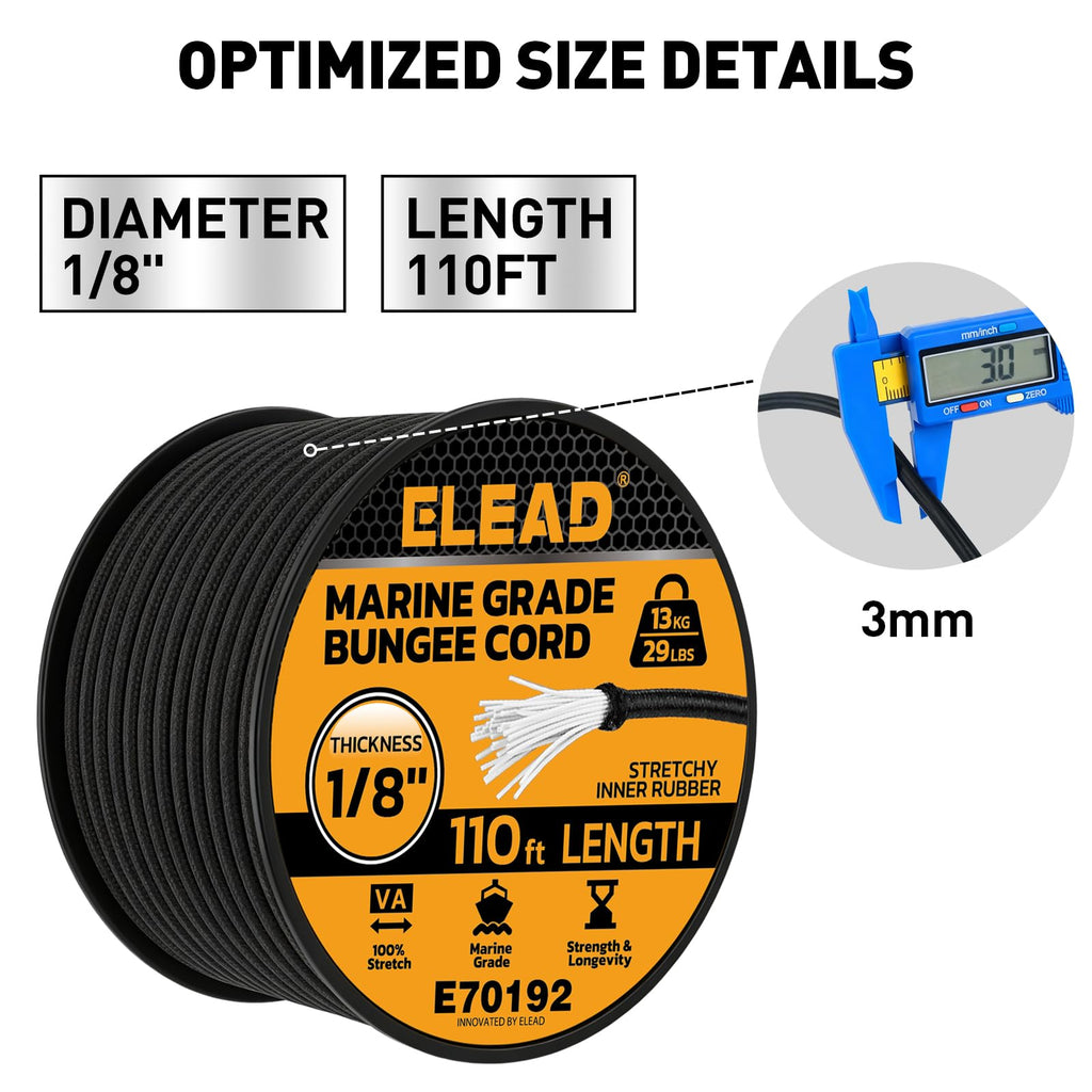 Bungee Cords Heavy Duty Outdoor: 20 Pcs Premium Rubber Bungee Cords with Hooks in a Storage Jar Includes 10", 18", 24", 30", 36", 48" Bungee Cord for Camping, Tent, Fastening Items