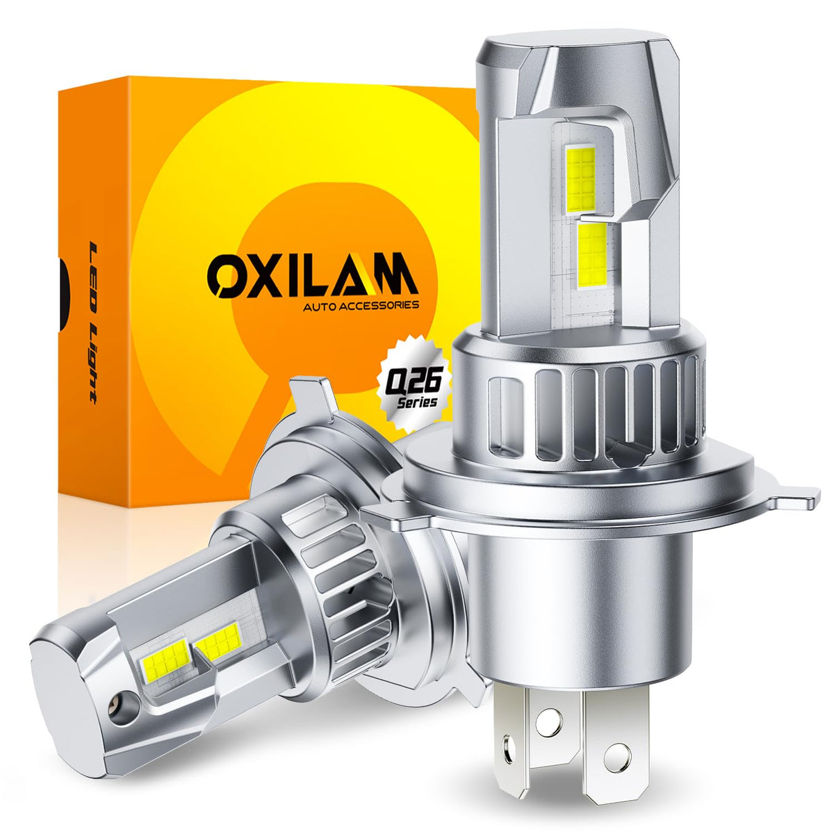 OXILAM H7 LED Light Bulb, 60000LM 10X Brighter 6500K White, Anti-Flicker, 60,000Hrs Lifespan, Plug and Play, H7 Fog Compatible with Cars Trucks SUVs, Pack of 2