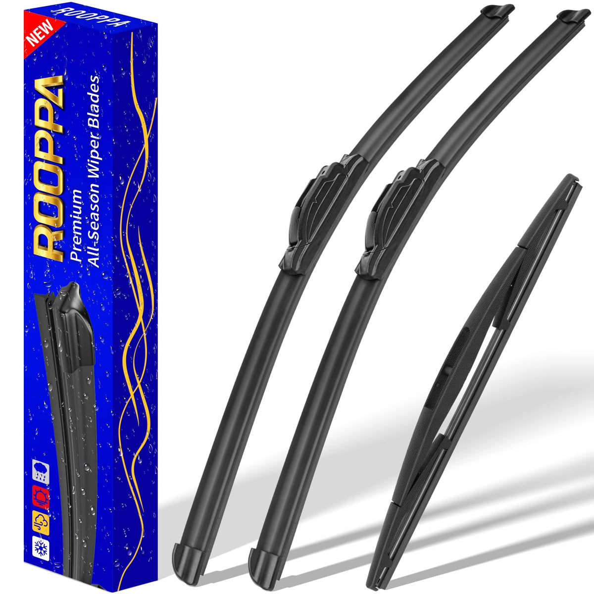 3 Wipers Fits Honda CRV CR-V 2017-2022 Wiper Blades