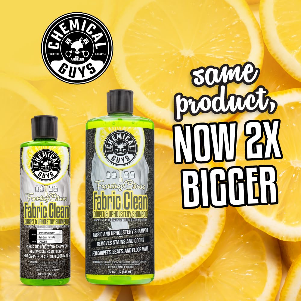 Chemical Guys, Foaming Citrus Fabric & Carpet Cleaner, Seats & Mats, 16 oz