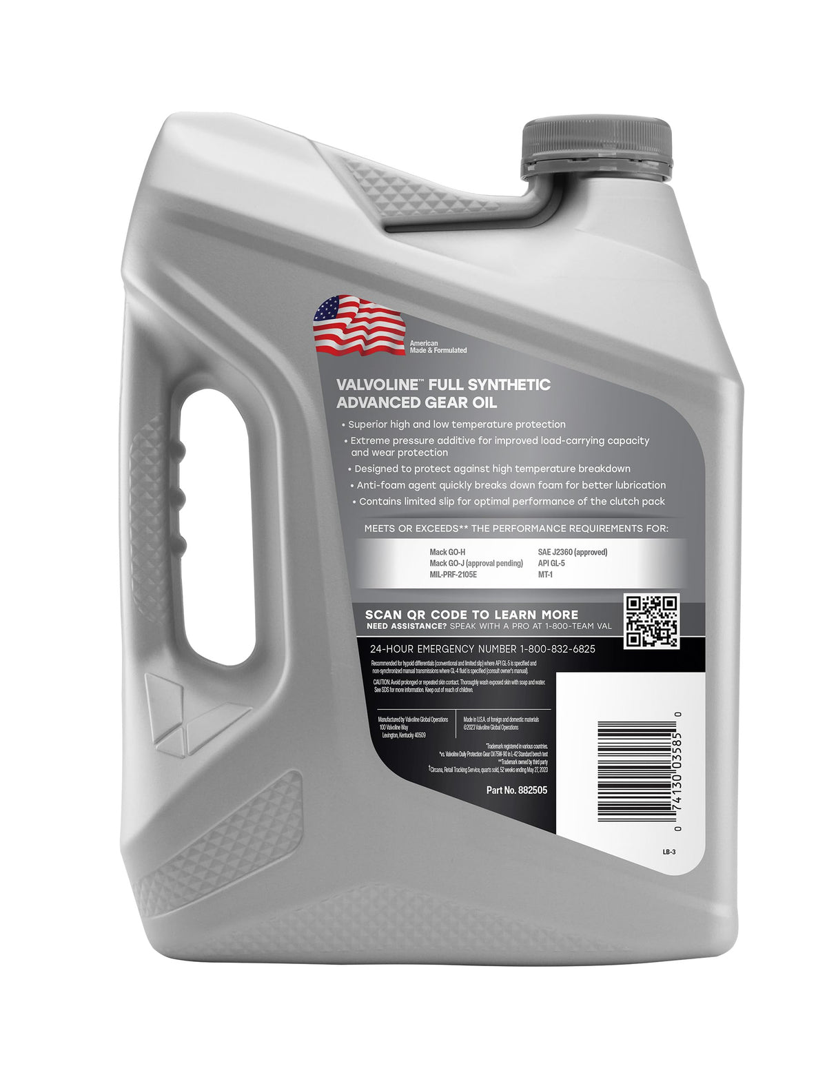 Valvoline FlexFill Advanced Full Synthetic 75W-90 Gear Oil 1 Quart Pouch