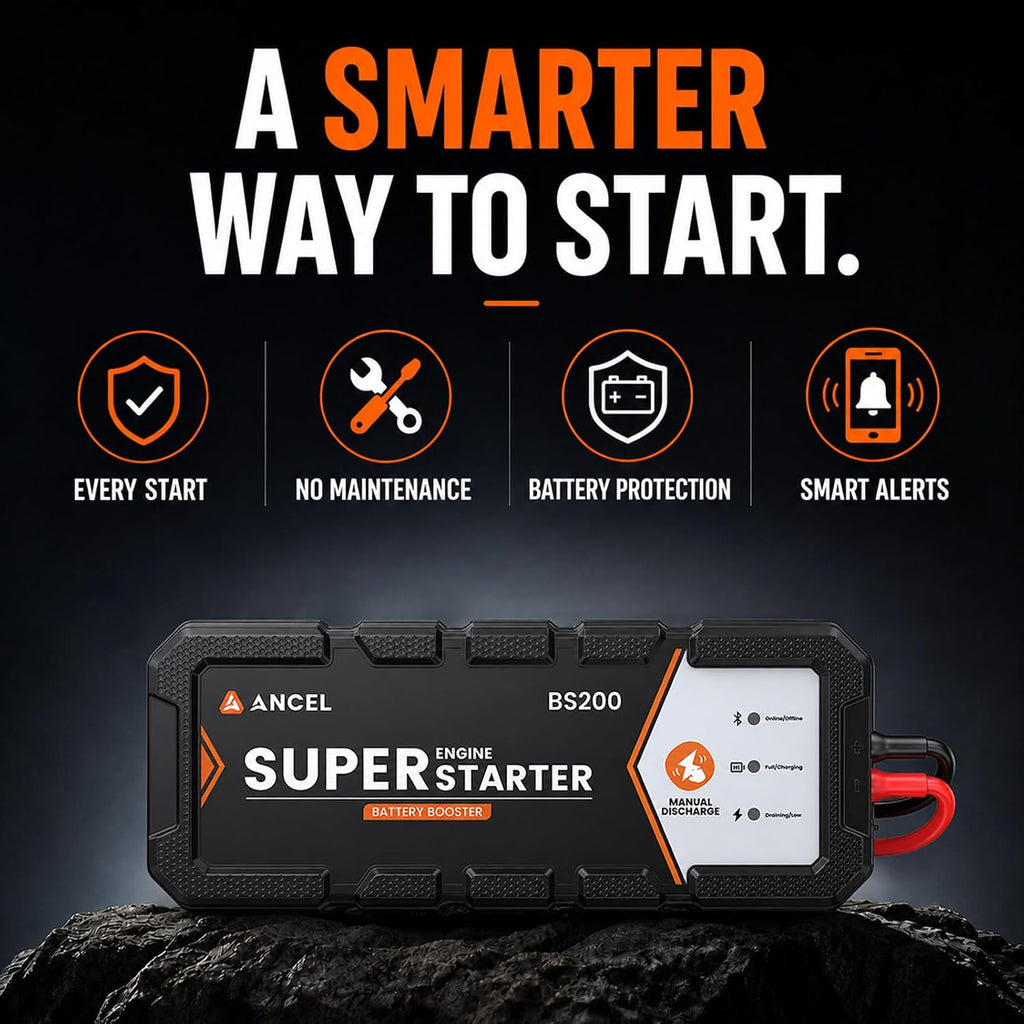 ANCEL BS200 Super Starter, Permanently Connected Jump Starter System 2.0