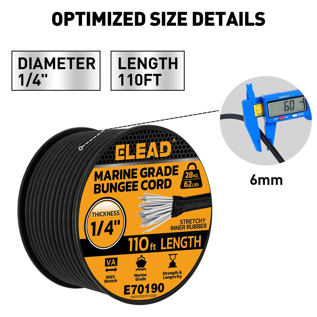 Bungee Cords Heavy Duty Outdoor: 20 Pcs Premium Rubber Bungee Cords with Hooks in a Storage Jar Includes 10", 18", 24", 30", 36", 48" Bungee Cord for Camping, Tent, Fastening Items