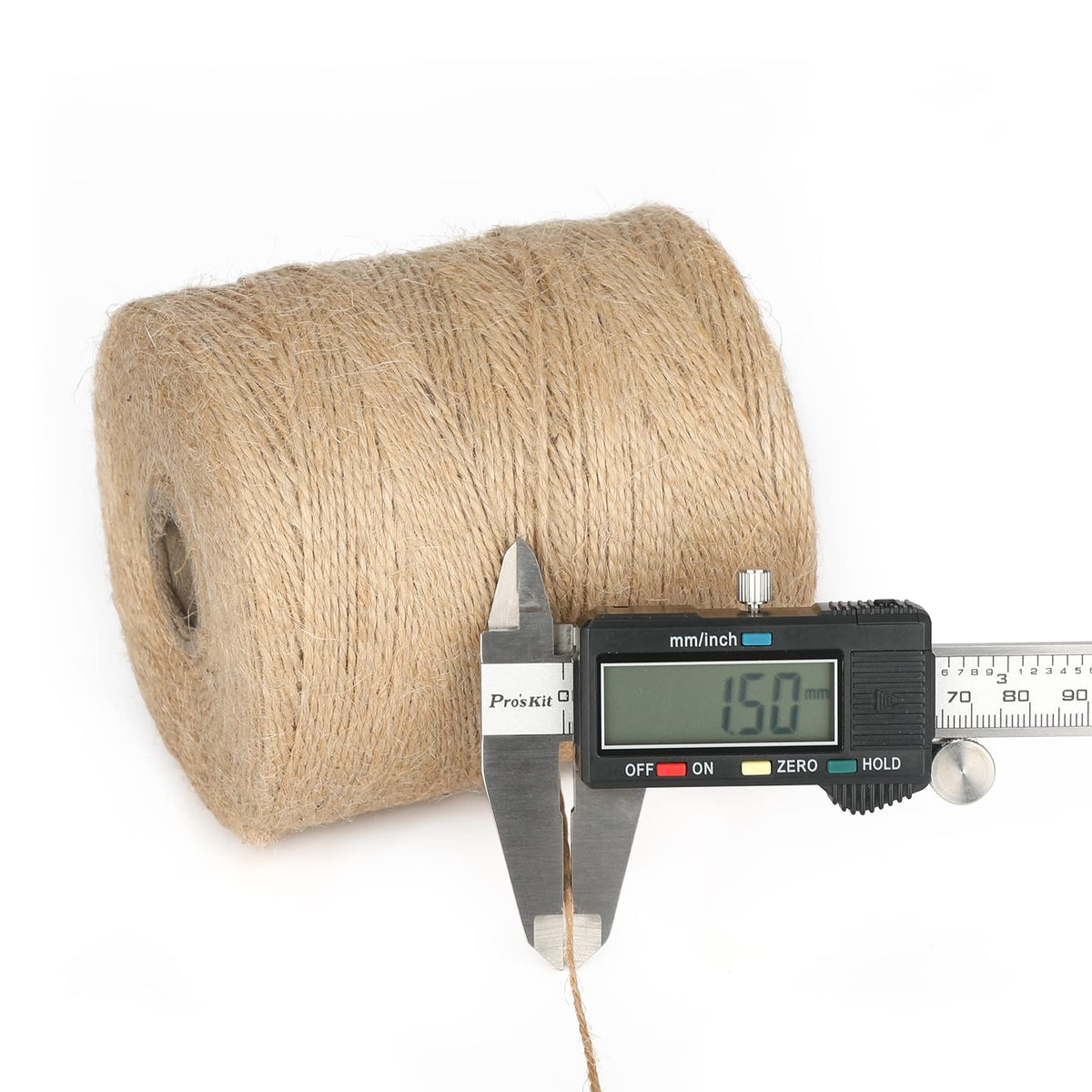 KINGLAKE Natural Jute Twine String 656 Feet 2mm Twine for Crafts Gift Wrapping Christmas Packing String for Arts Decoration, Wedding, Gardening