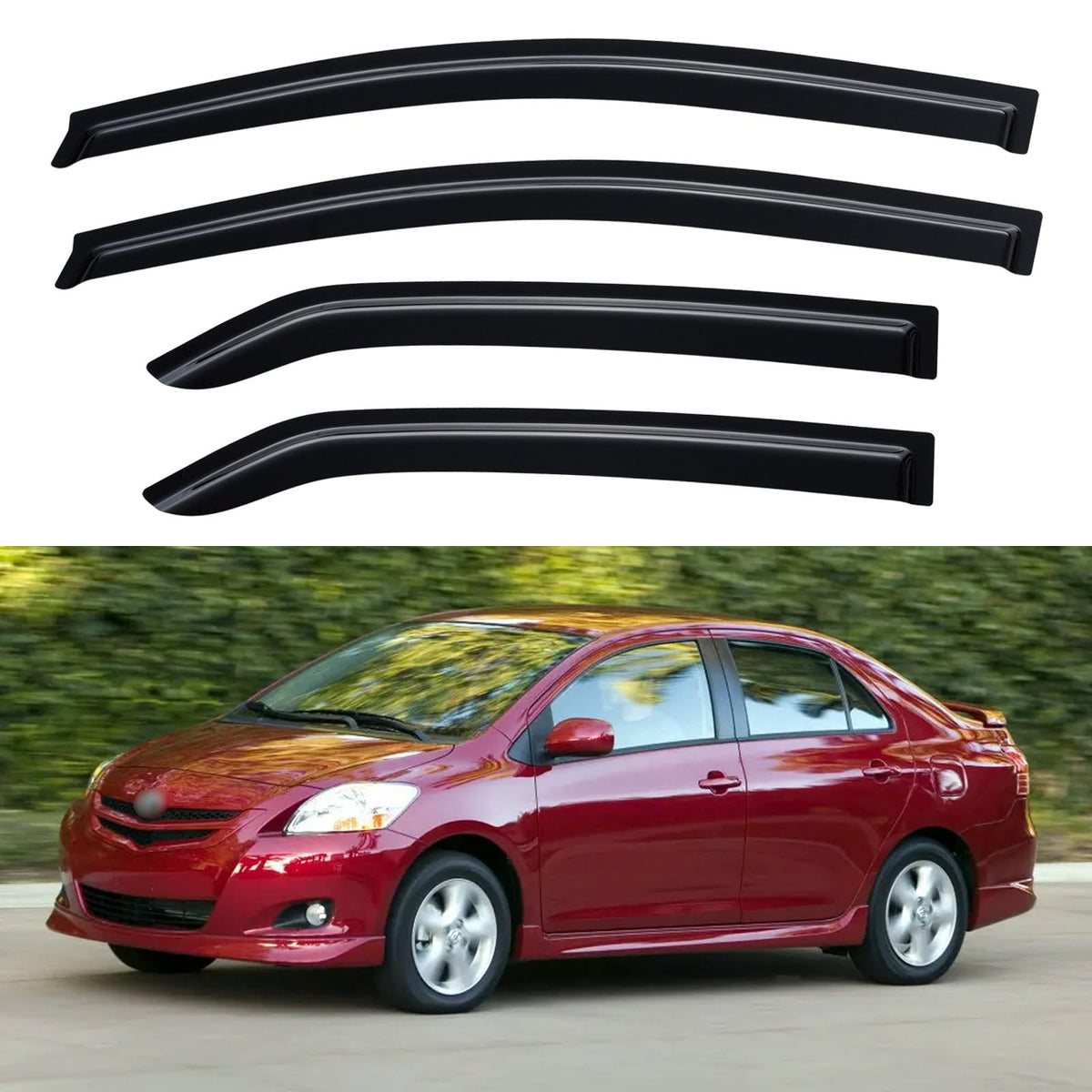 Window Visors Rain Guards for 2015-2026 Ford F150 Crew/SuperCrew Cab