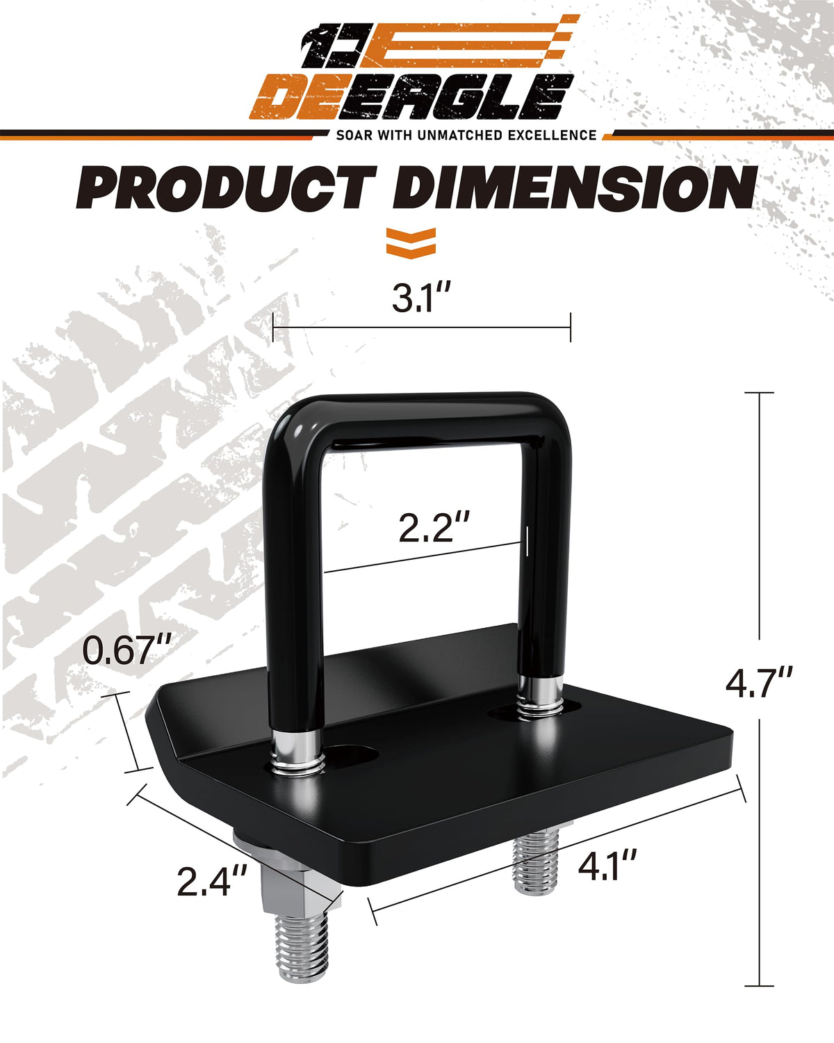 DEEAGLE Hitch Tightener Anti Rattle Stabilizer for 1.25" to 2" Hitch